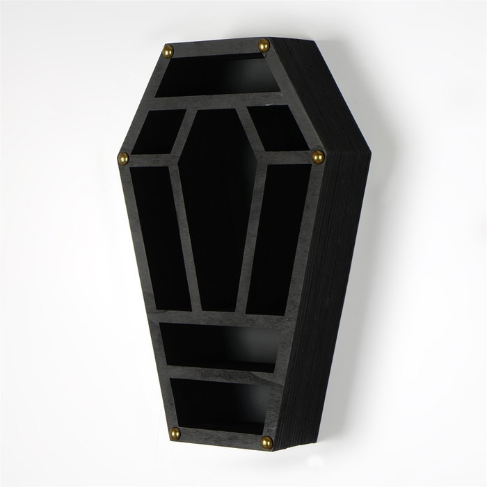 Hanah Home Cry038 Estantería decorativa de pared de madera maciza Negra Hanah Home Cry038 Estantería decorativa de pared de madera maciza Negra